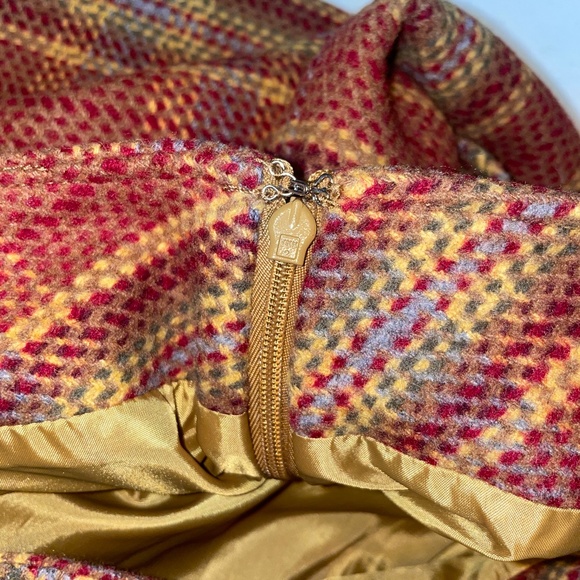 EUC Talbots Tweed Plaid Wool Mini A-line Skirt Size 12 - Picture 7 of 9